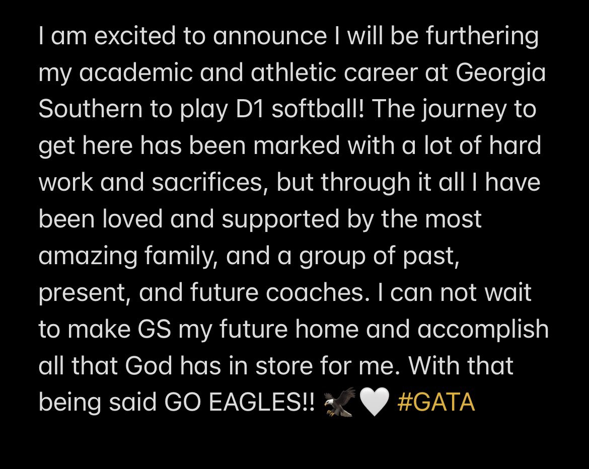 MadisonHumber2's tweet photo. It’s official! Thank you to @CoachPerkinsSB @heather_gelbard @MaryBethDen @suttonlong5 for this opportunity! GO EAGLES 🦅🤍 #GATA @gaimpact16U @MikeMaherII @hittingcoachJ @Just_us_Kicks https://t.co/yXzZhhViXy