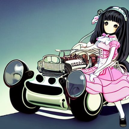 REDROSE_55GO's tweet photo. ゴスロリとホットロッド をAIイラストで出力してみた

#hotrose
#ホットローズ
#hotrod
#ホットロッド https://t.co/d3Mpa5OYGr