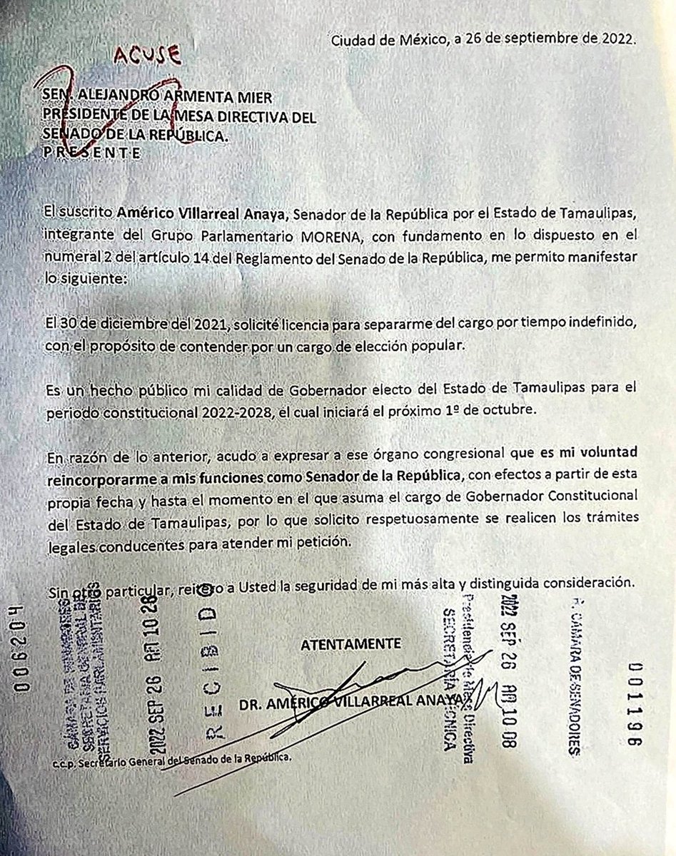 Ante la embestida de un gobierno que no respeta las instituciones y que busca por todas las formas quebrantar el orden y arrebatar la voluntad de los tamaulipecos que votaron democráticamente por la esperanza y la honestidad el pasado 5 de junio,