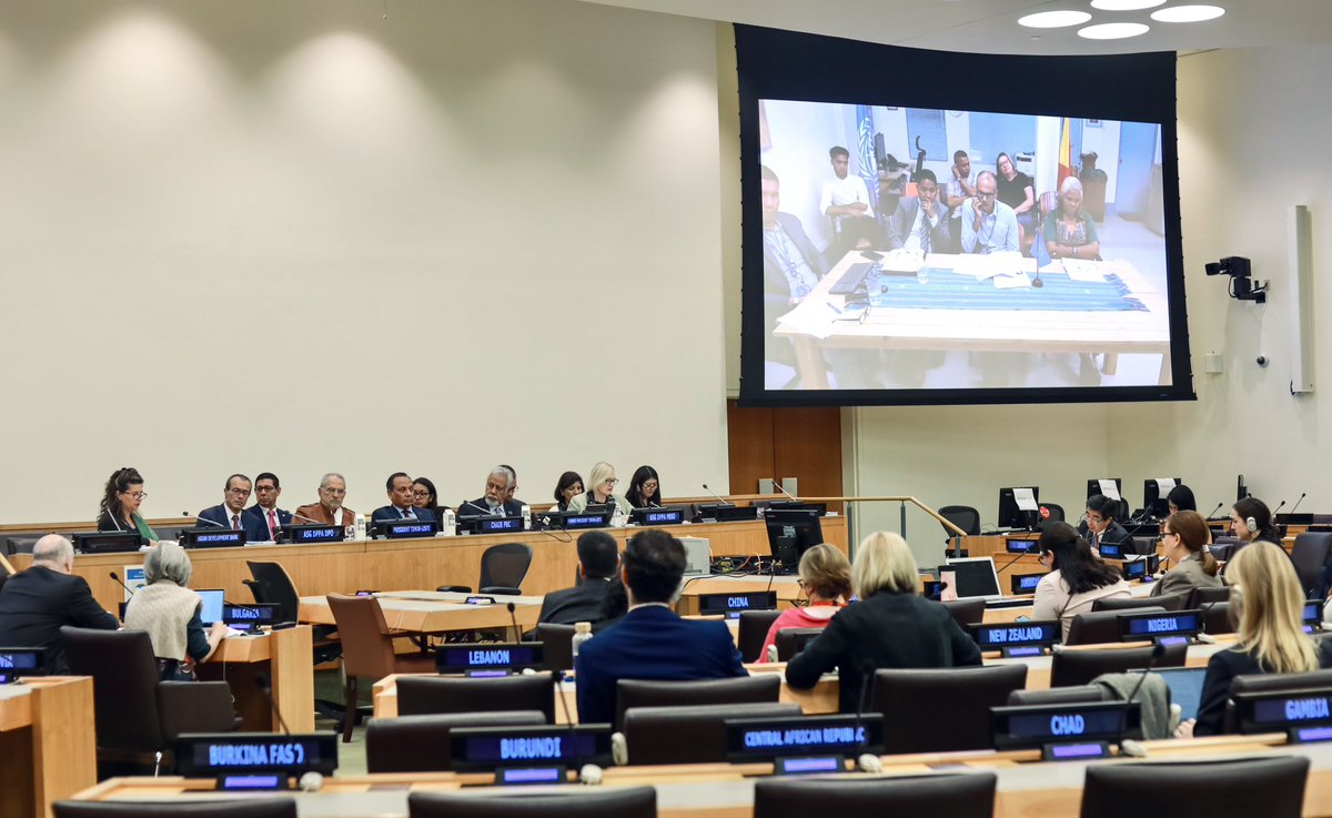 During a process of #reconciliation, healing of the wounds of the heart, the mind and the soul is only possible with quality leadership, I said this morning at @UNPeacebuilding Commission meeting in which we shared our peacebuilding trajectory 🇹🇱. This is the key to succes. #PBC