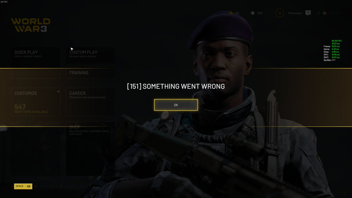 Markollaaa's tweet photo. @ww3thegame I just wanted to play :'( https://t.co/yXgze1kG2D