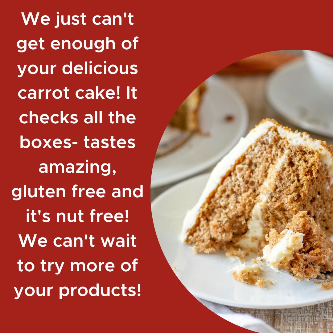 We agree- our carrot cake does check all the boxes! You will definitely find yourself going back for seconds! #glutenfree #carrotcake