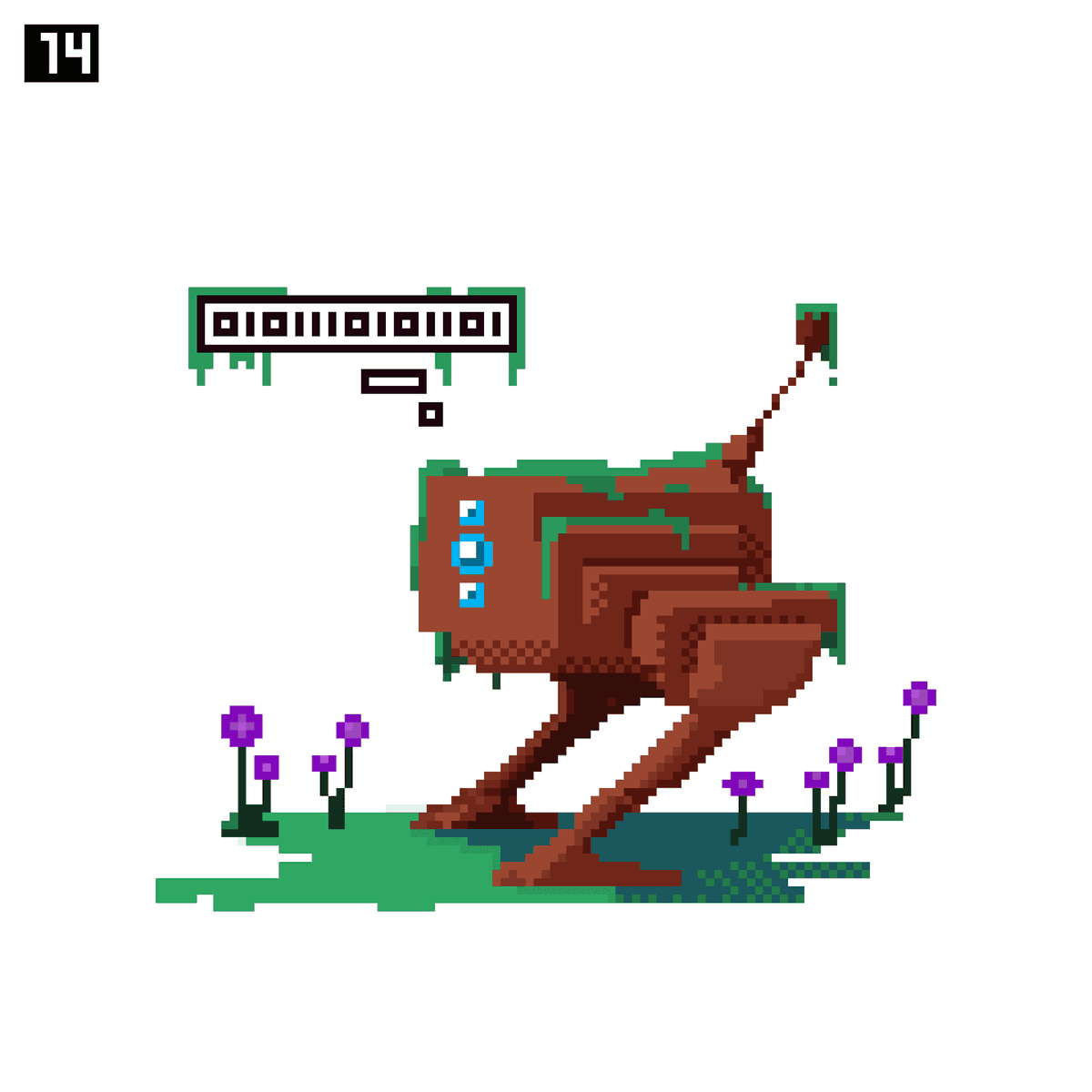 DreamWeaverArts's tweet photo. One of the recent mints from the @bots_art. What's its function? Available for 0.1337 $eth at https://t.co/H28UYabsmq 

#pixelartnft #pixelartwork #pixelartist #pixelart #retrogamers #vaporwave #ETHNFTs #geometricenergy #geometricforms #creativity #NFTProject #nfttrader https://t.co/gbN8f4Hf2K