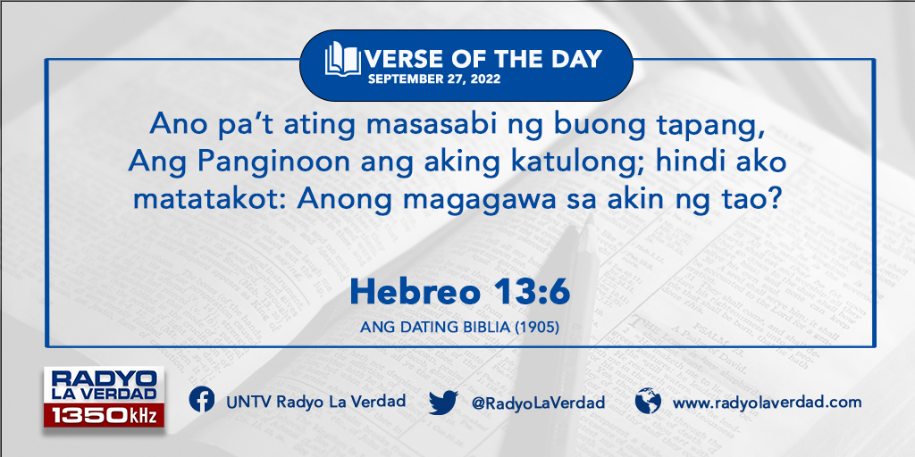 RadyoLaVerdad's tweet photo. VERSE OF THE DAY 
https://t.co/rVEWzUqvam https://t.co/rKuMsPbL44