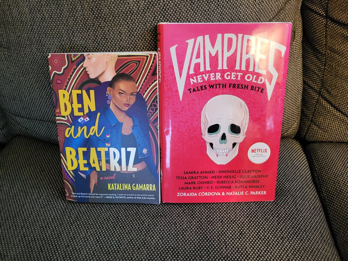 miztrebor's tweet photo. Also forgot to share my book purchases from Off the Beaten Path in Steamboat, last weekend. Ben and Beatriz by @AccioLeoBloom and a vampire anthology edited by @zlikeinzorro &amp; @nataliecparker. https://t.co/98O3LT4A9I