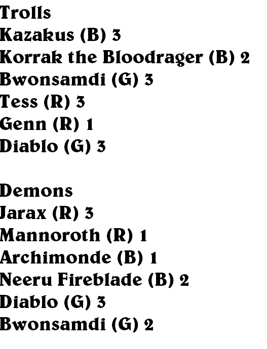 Theory crafting from tonight's stream!
8 Different Builds I think could have some potential!
Format is Merc (Color) Item
Super pumped to try out all these cool new Mercs tomorrow!
Thanks to <a href="/WizardBeastOP/">WizardBeast</a> for helping me make some of these!
#MercenariesHS #Hearthstone