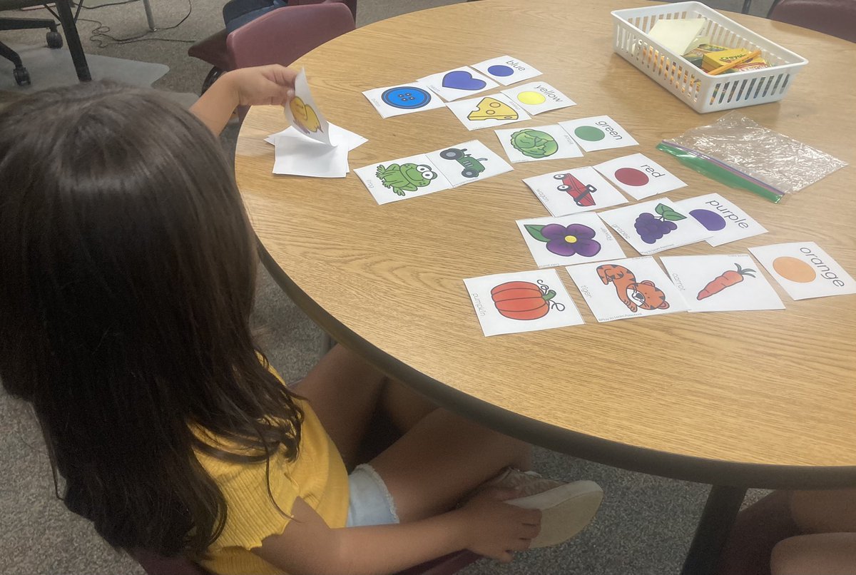 MrsKNeckels's tweet photo. Our Kinder Multilingual Learners worked hard in their partner groups to categorize objects by colors and then used complete sentences to describe each of the objects using their color words! https://t.co/Xgi7xEtGWZ