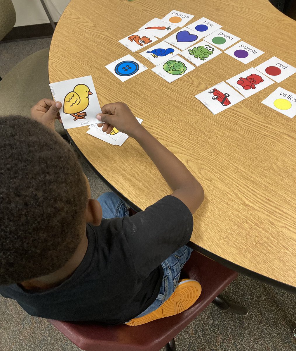 MrsKNeckels's tweet photo. Our Kinder Multilingual Learners worked hard in their partner groups to categorize objects by colors and then used complete sentences to describe each of the objects using their color words! https://t.co/Xgi7xEtGWZ