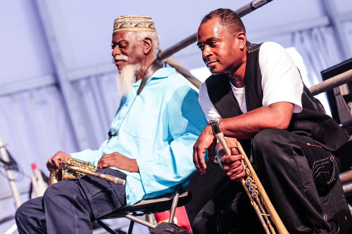 Jazznheritage's tweet photo. We are deeply saddened by the passing of Pharoah Sanders on September 24, 2022. He was 81. Sanders performed several times over the years at the New Orleans Jazz &amp; Heritage Festival.

📷 by Cedric Ellsworth of Sanders' epic performance at @jazzfest 2014, courtesy @jazzfestarchive https://t.co/PKV54HwZUf