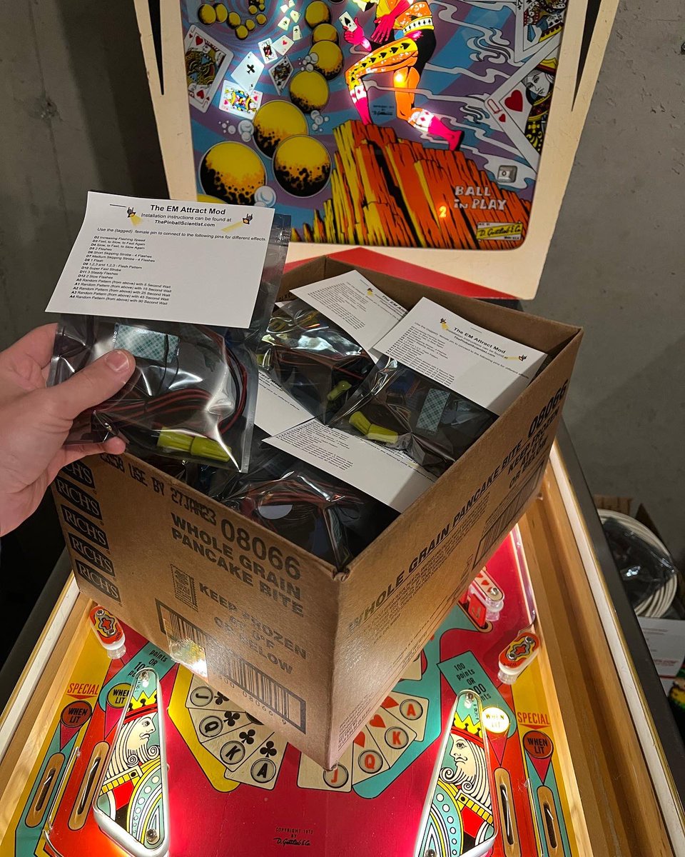 ThePinScientist's tweet photo. My largest batch of EM Attract Mods yet! These will be available for purchase at Expo! See you there!
#PinballExpo2022
#Pinball
https://t.co/rvVhvso0kB https://t.co/U1ZtntJaUr