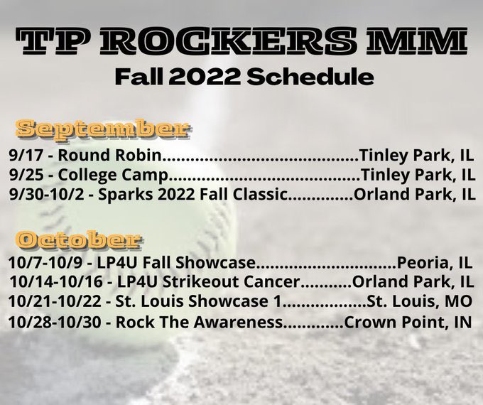 Makayla Collins (@collins_2023) on Twitter photo Fall schedule with <a href="/TPRockersMM/">Tinley Park Rockers 16U - Metzger</a>, can’t wait to get back to tournaments again!! Fall schedule with <a href="/TPRockersMM/">Tinley Park Rockers 16U - Metzger</a>, can’t wait to get back to tournaments again!!