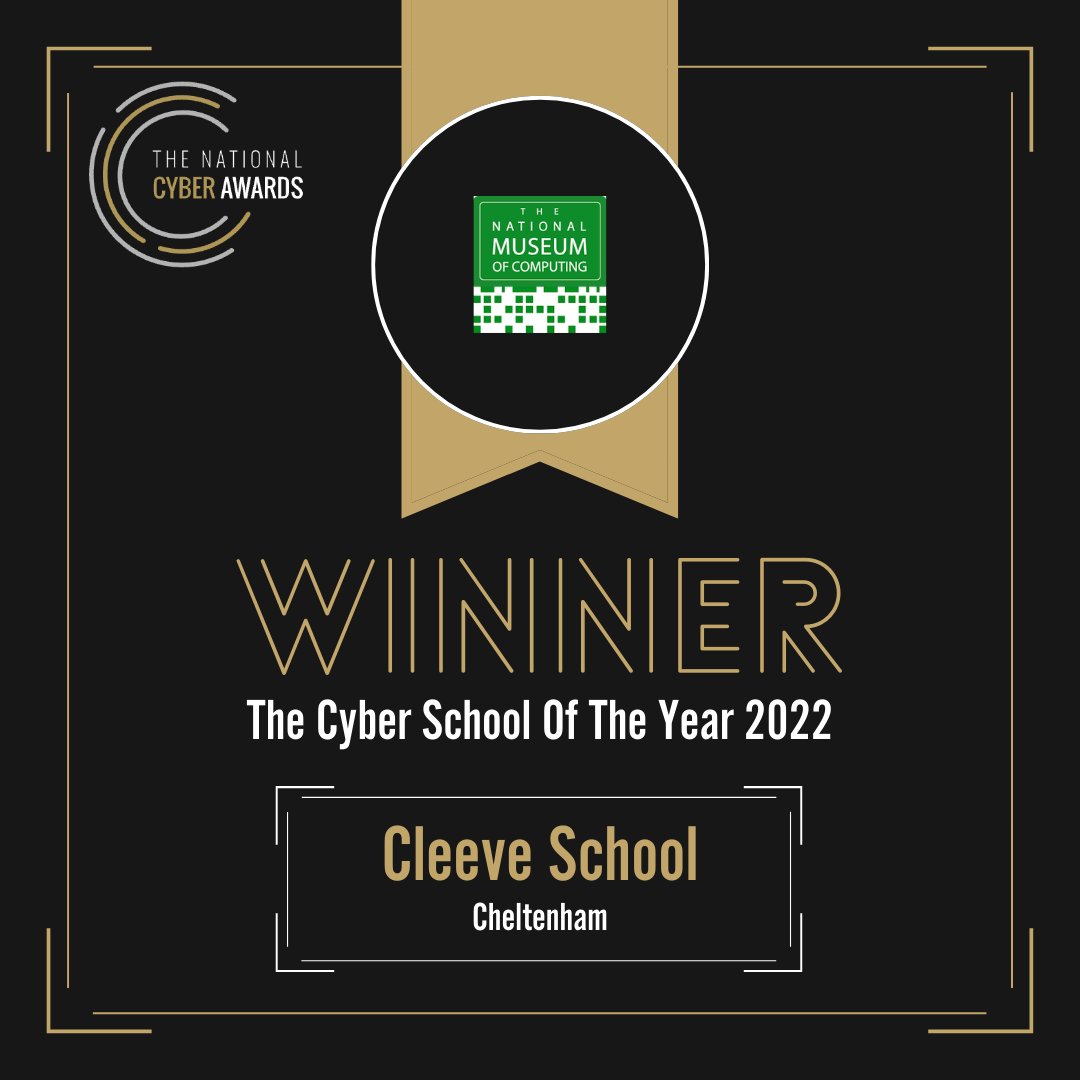 thecyberawards's tweet image. Congratulations to Cleeve School 👏🥳
 
Our Cyber School Of The Year 2022 winner 🏆

#cyberawards22 #cybersecurity #cyber