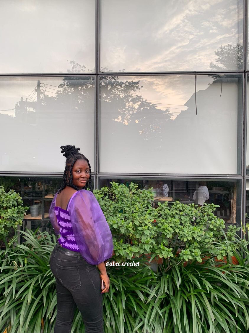 abiolaruby123's tweet photo. She's a 10, but she's wearing an Abee Crochet piece so she's a 100๐คฉ๐
Kindly RETWEET if you see this๐ #crochettop #customerpics https://t.co/g3OdGCn0Tq