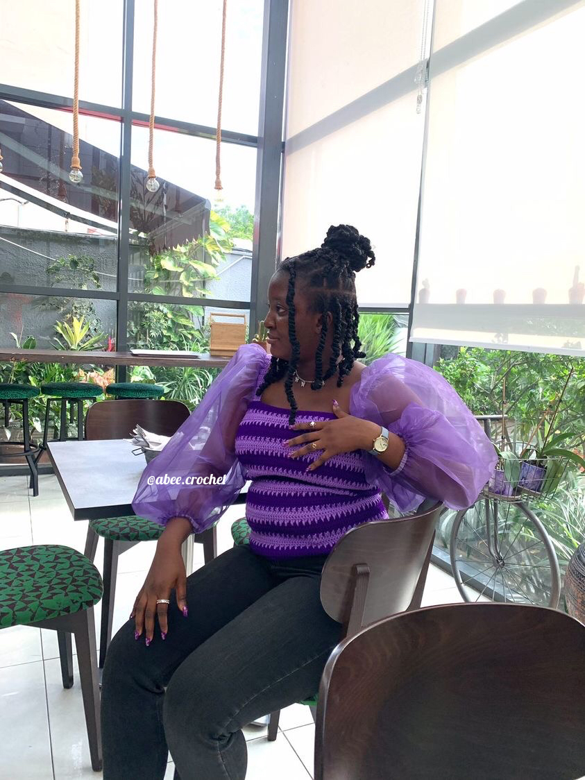 abiolaruby123's tweet photo. She's a 10, but she's wearing an Abee Crochet piece so she's a 100๐คฉ๐
Kindly RETWEET if you see this๐ #crochettop #customerpics https://t.co/g3OdGCn0Tq