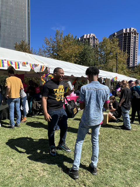 VCUMassey's tweet photo. ICYMI: Our Office of Community Outreach and Engagement went to VA Pridefest to connect with the 🏳️‍🌈 community. Massey is dedicated to building trust with the LGBTQ+ community and 👂 to understand barriers they face in receiving equitable #cancer care. 💯 https://t.co/0B7iNxzPMh https://t.co/FcbdG6hmvq
