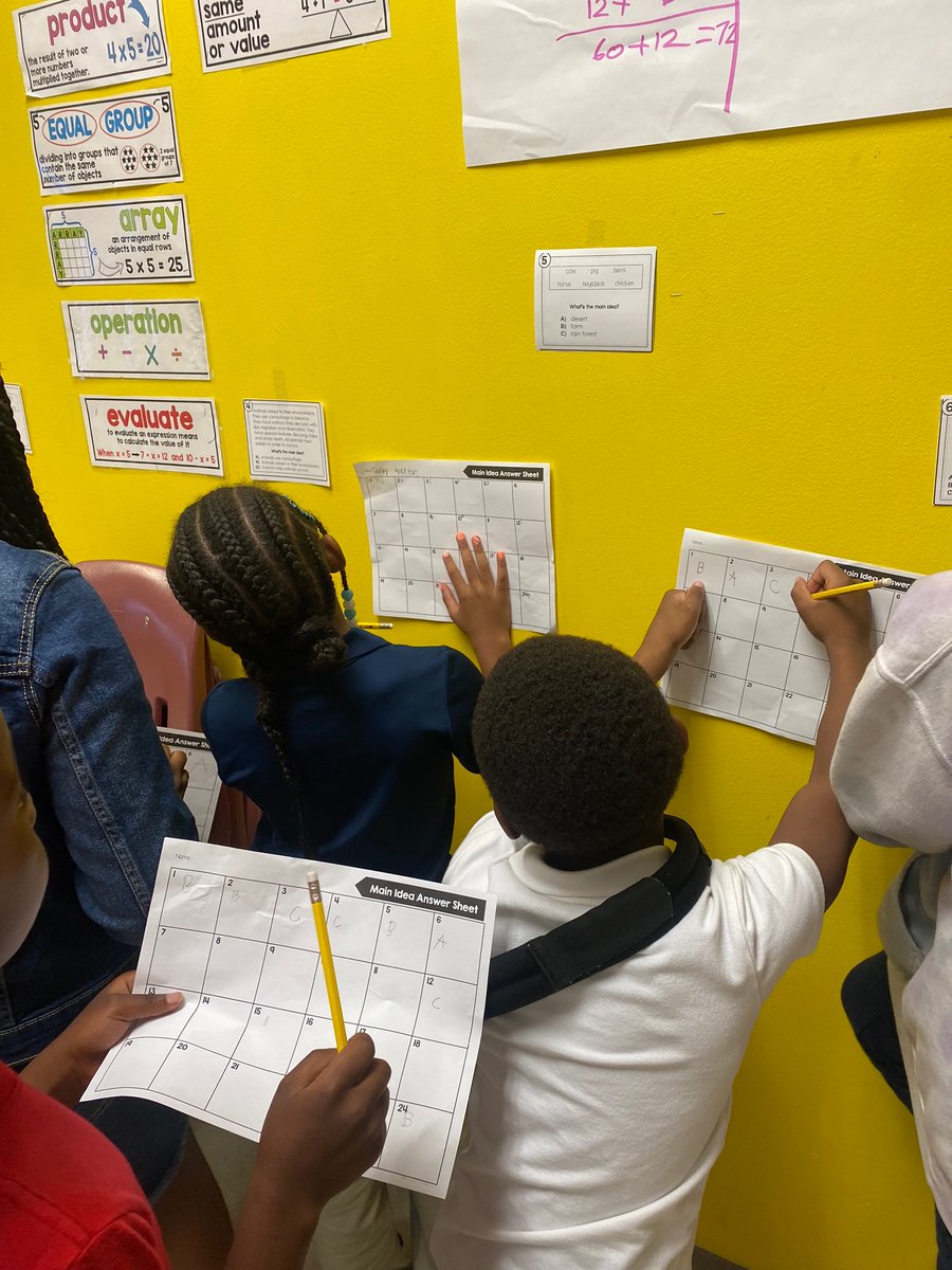 MsRichK5's tweet photo. Identifying the main idea of informational texts, using one of my favorite games… Scoot (an easy way to keep the kiddos engaged and moving)! ✏️🔍📚 #WeCanWeWill #ThePeytonWay #LearningInAction #ReadingIsOurSuperpower @PruittQuentina @EFLULeads https://t.co/ErRu0OghfM