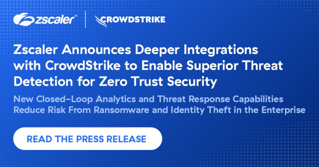 char_rosss's tweet photo. What a day for Zscaler and our @CrowdStrike partnership! We've announced new security detection capabilities available through our Zero Trust Exchange™ cloud security platform and the CrowdStrike XDR platform. Read the press release here: https://t.co/J6lXHyALQF https://t.co/8T7mvgWcBQ