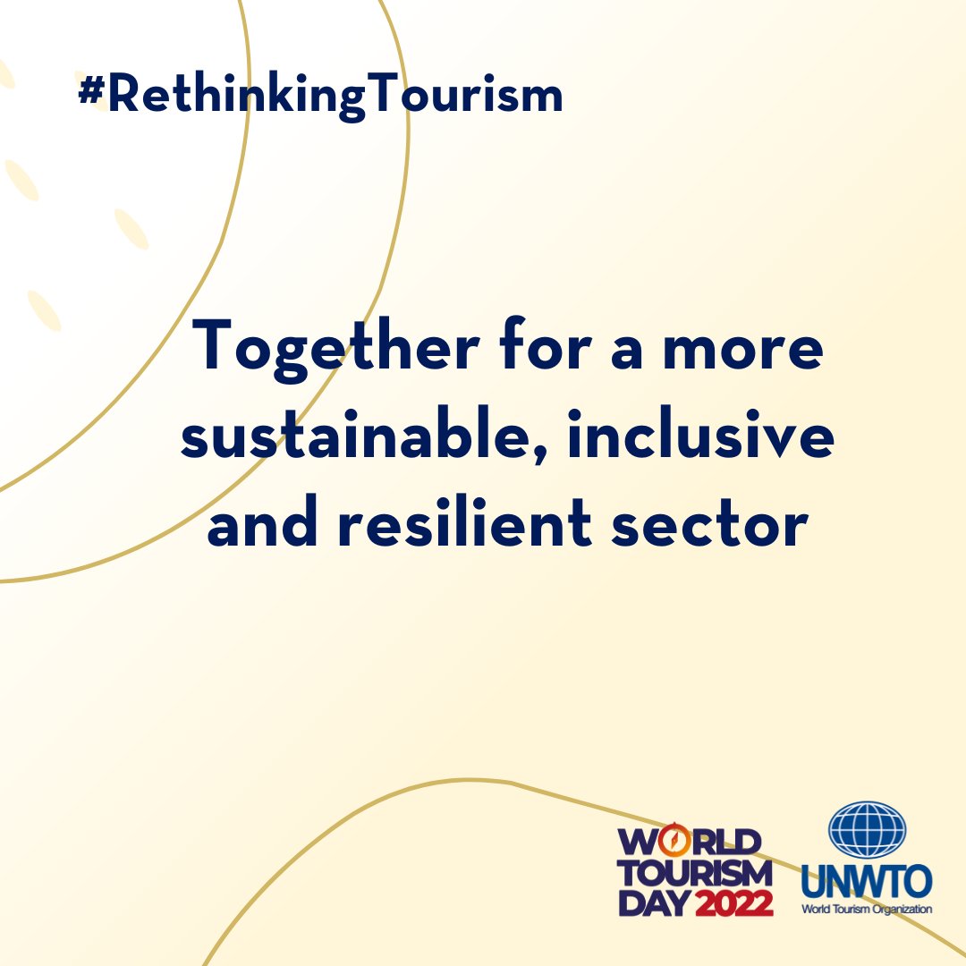 UN's tweet photo. Tuesday is #WorldTourismDay.

As the sector gradually recovers from #COVID19, @UNWTO stresses the importance of rethinking tourism to make it more resilient &amp; sustainable. https://t.co/O5j74T6eP5 https://t.co/96zlk0hI2u
