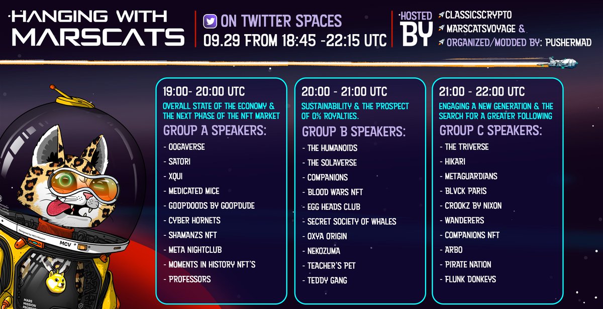 🎙️Come join! Mega Spaces with 30 NFT Projects! 

Link: x.com/i/spaces/1DXGy…

🎉 #NFTGiveaway👇
🎁 Major alpha, #NFTs, #WLs, #Airdrops &amp; more amazing prizes from attendees 🎁

TO ENTER:
💖 &amp; RT this tweet!! Winners drawn during the spaces - be there!😎
