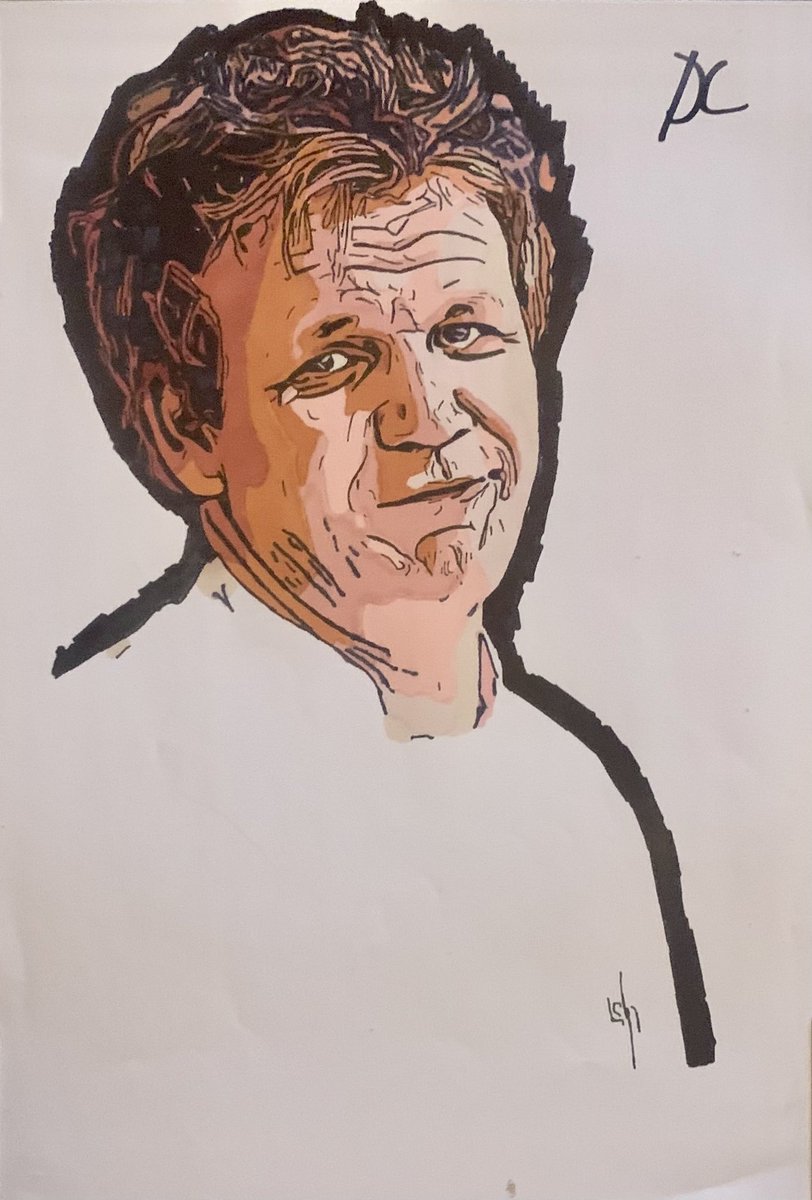 My complete coloured ink portrait of Gordon Ramsay…Done! https://t.co/BDQD4bp5rh https://t.co/4cUKH7yOGp