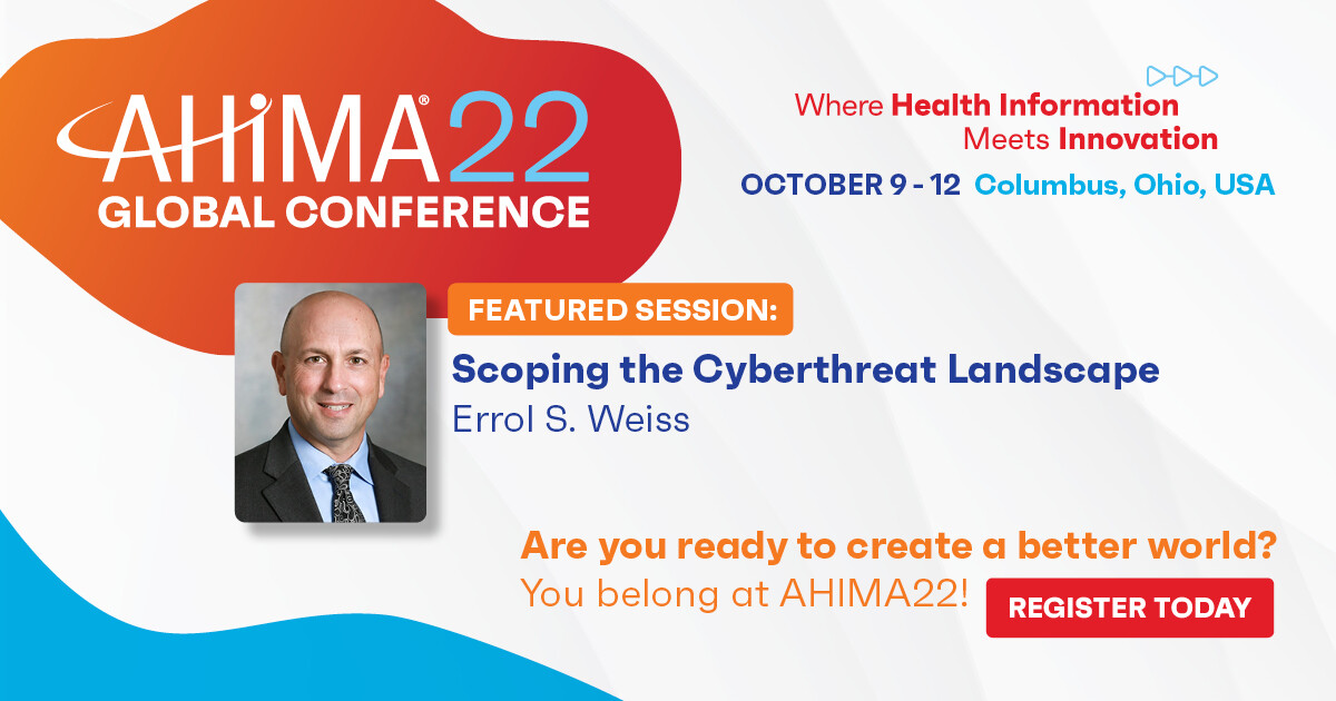 AHIMAResources's tweet photo. Ransomware is the #1 threat that concerns cybersecurity professionals in healthcare. Ryuk, just one ransomware variant, has been linked to more than 200 attacks impacting many patients and costing hundreds of millions of dollars. 

Hear More at #AHIMA22

https://t.co/sKbSQZRENv https://t.co/rIBorZfMLQ