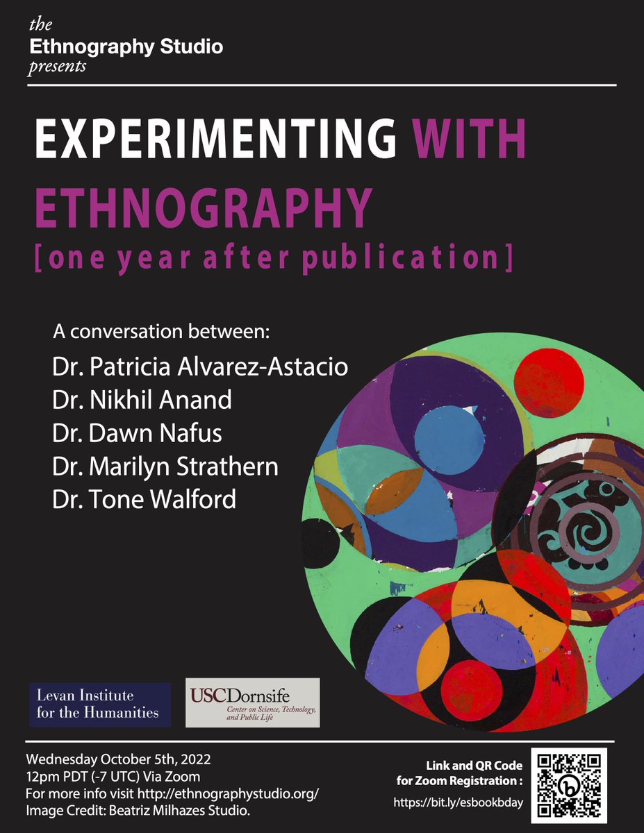 XEthnography's tweet photo. On Oct 5th 12pm PT we'll be celebrating Experimenting with Ethnography's first birthday! Join us to hear our wonderful guests reflect on the book's travels and transformations. Register for the zoom event: https://t.co/9X8vOjVZAX @DukePress @aballes2 @britwinthereik @ethnostudio https://t.co/U0MK4f4W2A
