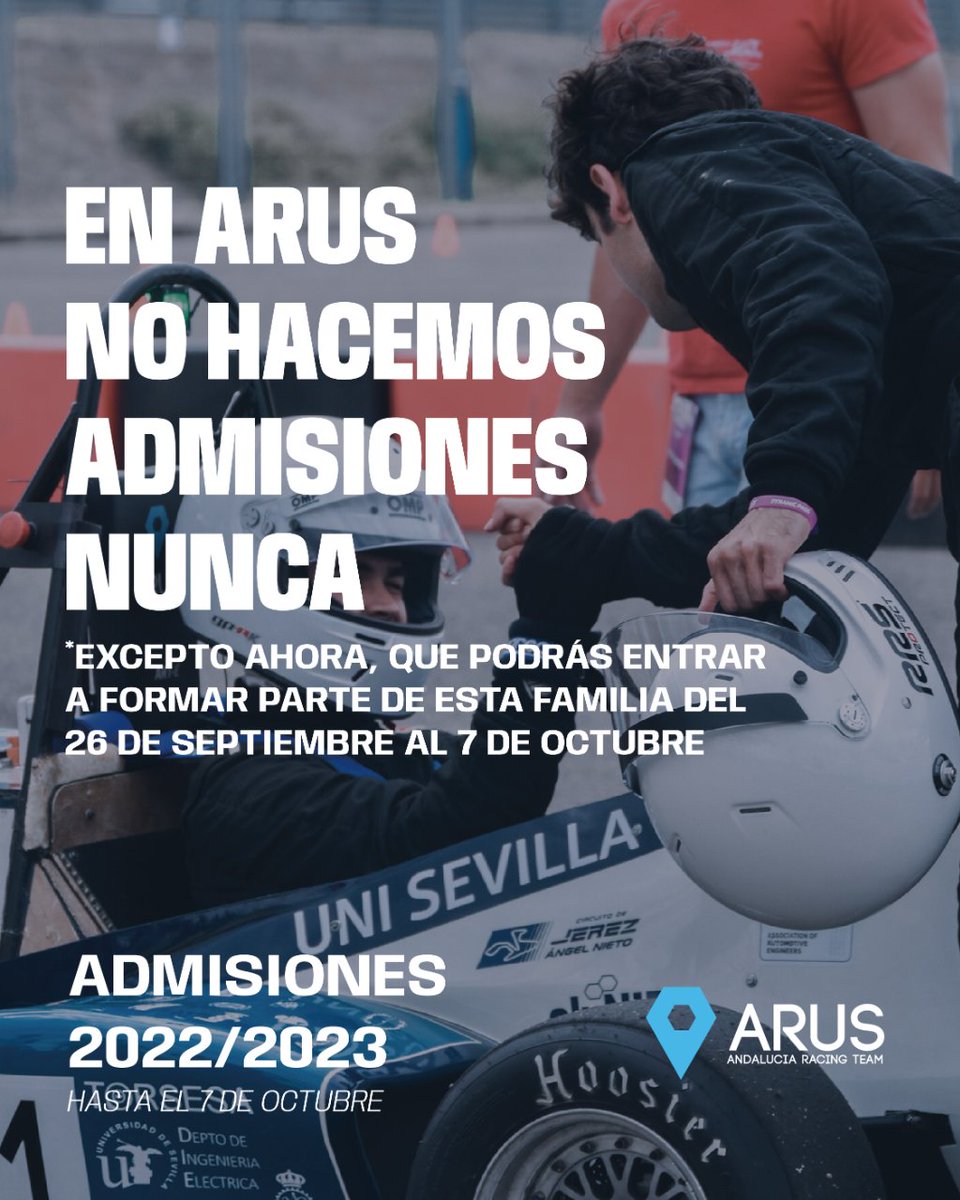 arusteam's tweet photo. ¡Abrimos Admisiones! 🤩

Después de una temporada histórica para el equipo, nos hace especial ilusión anunciar que desde hoy 26 de septiembre hasta el 7 de octubre podrás entrar a formar parte de esta familia 💙 https://t.co/GBHwyWkvvu