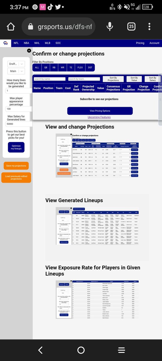 jaynucci's tweet photo. #DraftKings optimizer 7 day free trial.  Get your free pass today!

#GamblingTwitter
#dfs

https://t.co/qvrOqxdJD1 https://t.co/W6QtfVpOxd