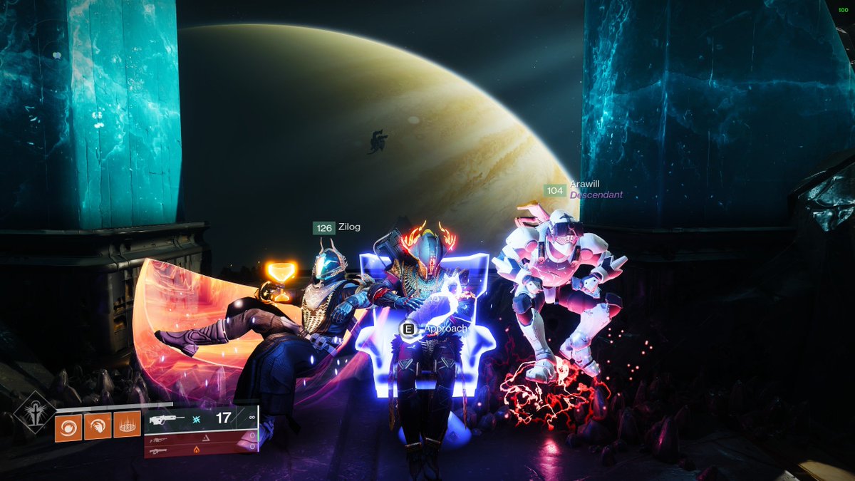 Zilog11's tweet photo. Pues nada, que nos hemos bastado los tres solitos para dar cuenta de Oryx, que grandes @Buuz135 y @arawill_  #Destiny2 #KingsFall https://t.co/u2x84L0Ofl