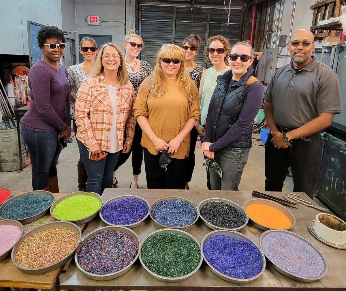 It's #HRProfessionalsDay. Thank you to our Human Resources and Business Operations (HRBO) team for everything they do to support our employees and our mission. The team is pictured here during a glass-blowing, team-building event. #Virginia #Auditors