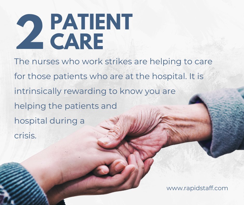 Rapid_Staff's tweet photo. There are many benefits to working a strike, swipe through to read the top 3! Interested in working a strike with RapidStaff? Apply today at https://t.co/f1zsxXgqFg
#Travelnurse #Strikenurse #TravelJobs https://t.co/CQFw9QYKc4