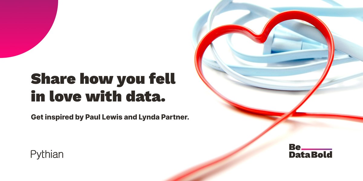 Pythian's tweet photo. Happy #LoveNoteDay 💌! Today we’re calling on YOU to submit a #LoveLettertoData to share how you fell in love with data. Get inspired by @PaulLewisCTO and Lynda Partner’s submissions, then submit your own here: https://t.co/JBYMCOCDOX #LoveYourData #LoveLettersToData https://t.co/mSjOqiYkoS