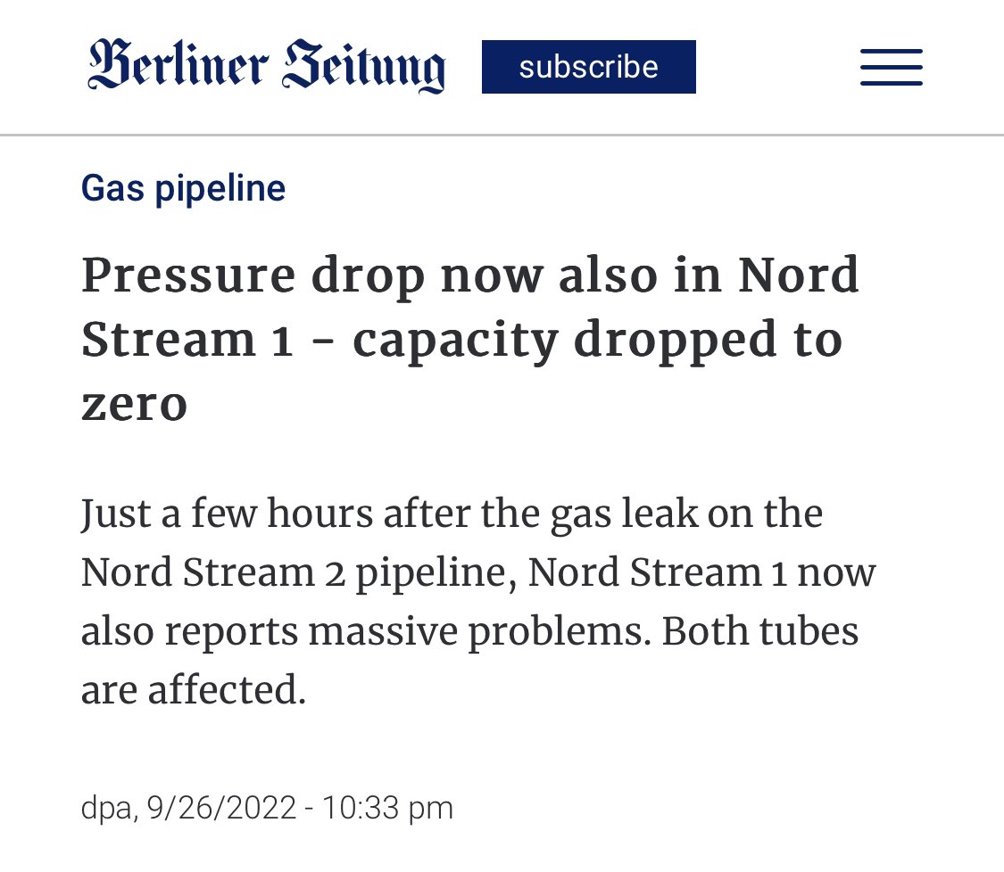 URGENT - Russian Gas Pipelines to Germany, BLOWN UP FdnFNSvakAAqShj?format=jpg&name=medium