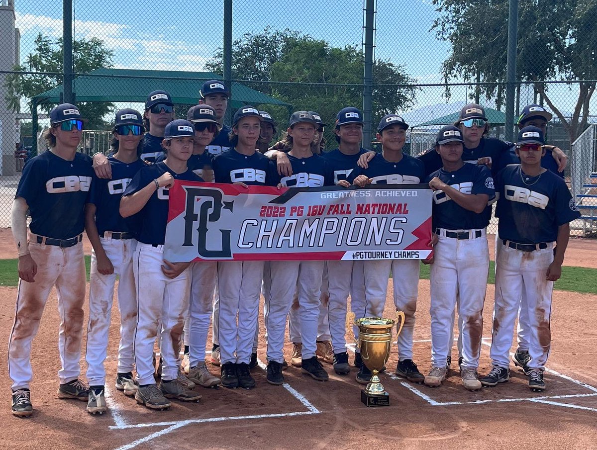 CBABaseballUSA's tweet photo. Congratulations CBA Bulldogs and CBA Victus SD | 16u Perfect Game Fall National Champions #weareCBA 

@cbabulldogsusa @cbavictussandiego 
@pg_tourney https://t.co/y0oXGR0cyD