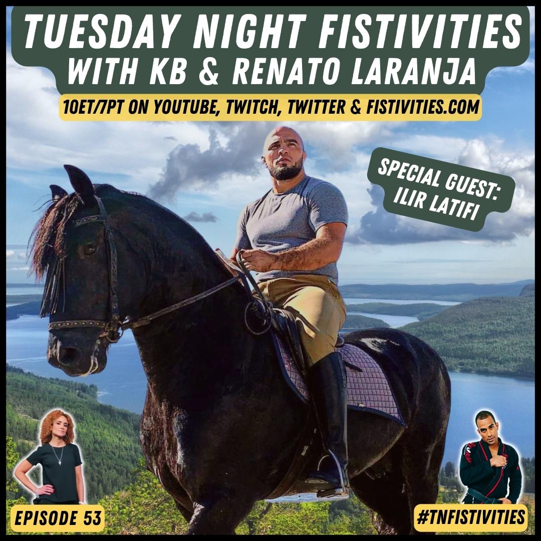 OH SNAP! We may need to get a wide angle camera, because @UFC HW @IlirLatifi is joining me &amp; @Renato_Laranja for #TuesdayNightFistivities this week! He's fighting this Sat at #UFCVegas61, so tune in &amp; get ready... See you at 10et/7pt tomorrow night! 👊🎆#UFC #MMA #MMAtwitter
