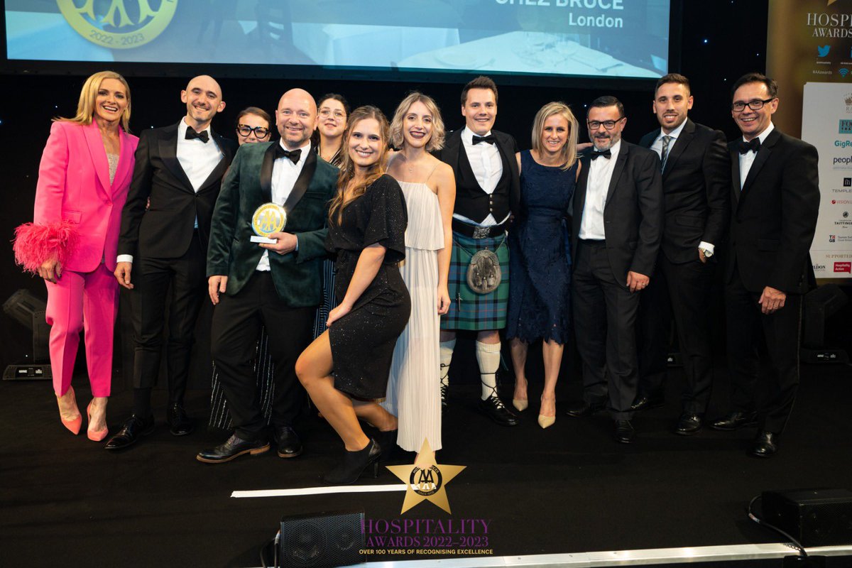 Our next big reveal is for the AA Restaurant of the Year London and this year the #AAawards has been presented to <a href="/ChezBruce/">Chez Bruce</a>. Congratulations to all the team! <a href="/visitlondon/">Visit London</a>