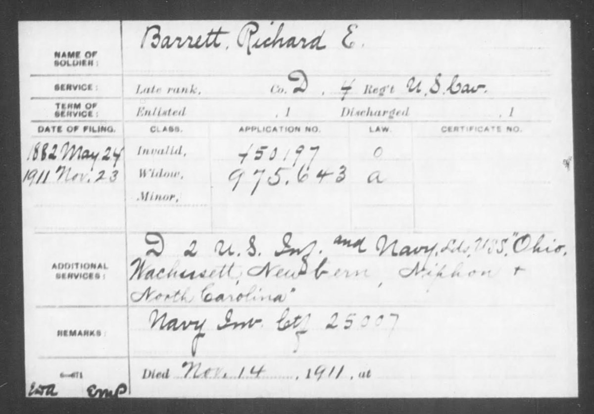 AbbeygateStreet's tweet photo. @CWBluejackets his enlistment in the NY rendezvous on 18th June 1864 - 10th entry - and further index cards attached. https://t.co/JwnzAQaWEO