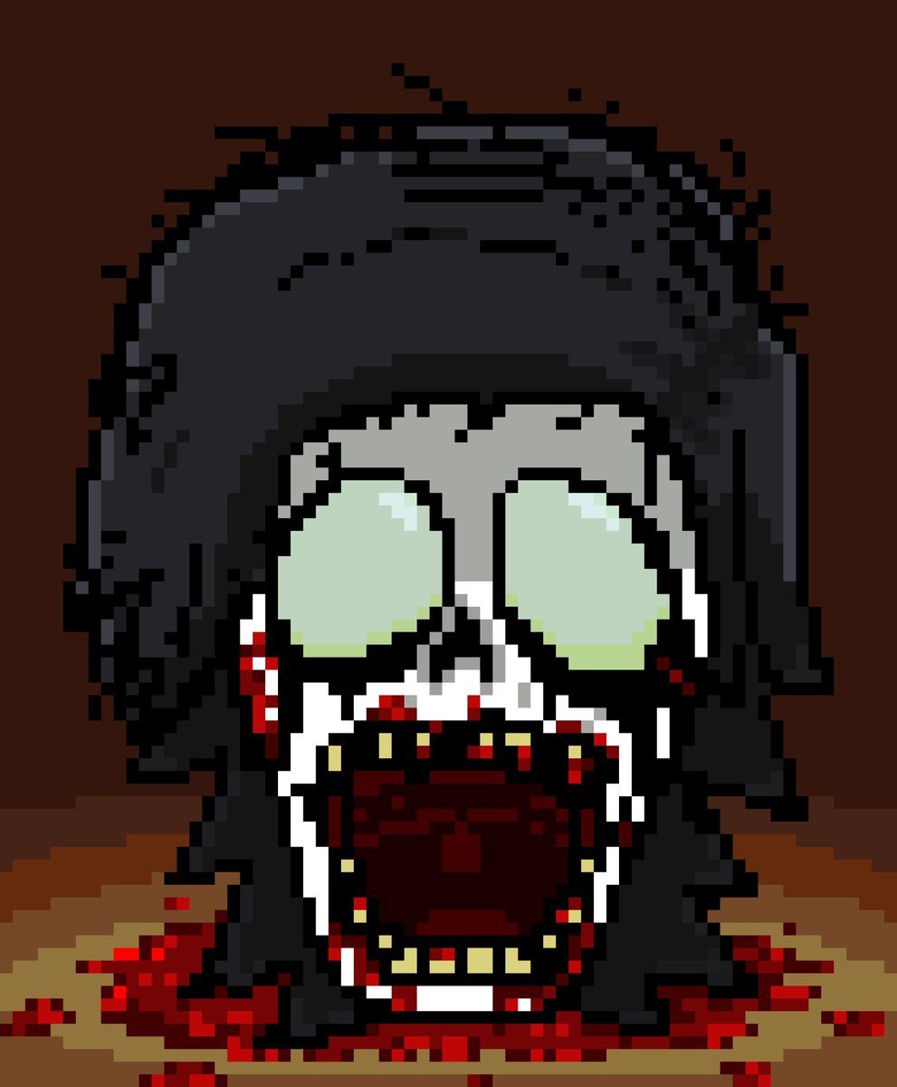 JustAnAFK's tweet photo. Oops, my head fell off
#zombie #zombi #zombieapocalypse #zombies #pixelart #pixelartist #artistsontwitter #blood #goreart #zombiehead #head #dead #pixelartwork #halloweendrawing #halloweenpixelart #pixelartist https://t.co/oqYXLa6hr9