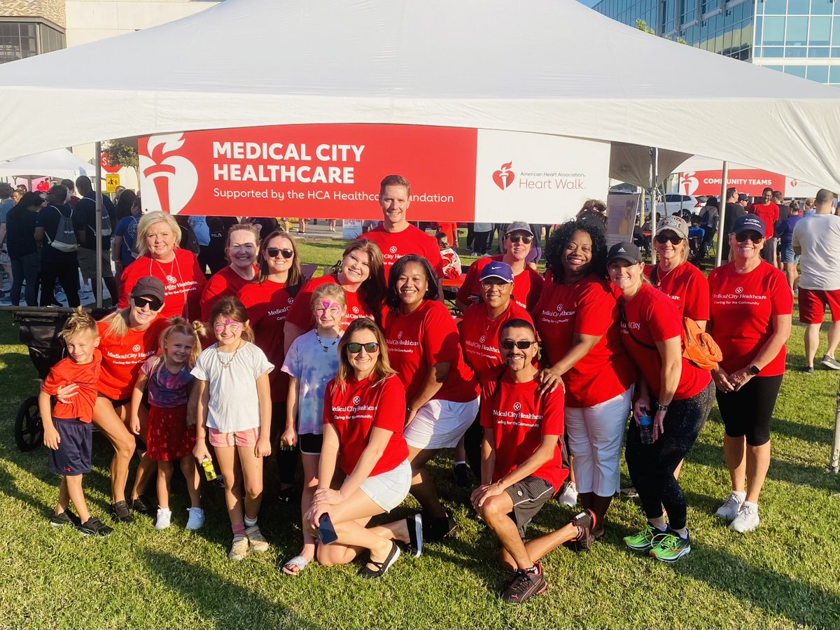 MedCFortWorth's tweet photo. The Tarrant County Heart Walk was a great success and thanks to all who joined our team! Medical City Healthcare with the support of the HCA Healthcare Foundation is proud to be the American Heart Association Together to End Stroke sponsor. #HealthierTomorrows #EndStroke https://t.co/be685yrrJE
