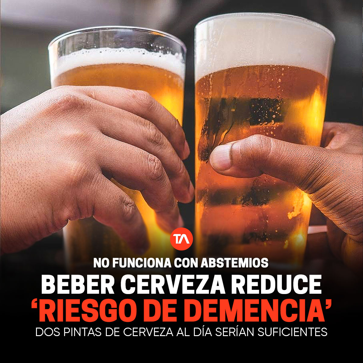 teleamazonasec's tweet photo. #ESTUDIO | Beber #cerveza cada noche 'pueden reducir el riesgo de demencia'. Los abstemios, en cambio, se enfrentan a la mayor #amenaza. https://t.co/K5o8UeLiQi https://t.co/eKrMiUWkbi