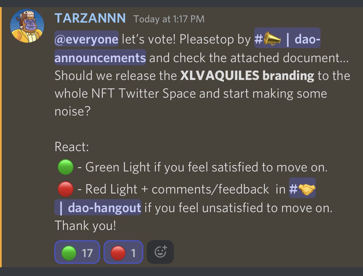 GorillaeDAO's tweet photo. ๐ฃ Calling all GORILLรs to stop by DAO-Chat and please vote on a couple important things posted on the verified holders chat. ๐ฃ
#GorillaeGang #MuchaMatcha @xlvaquilestulum #multiventure #nftbrand #solanaNFTproject #greenChipNFT https://t.co/CplIriDq8L