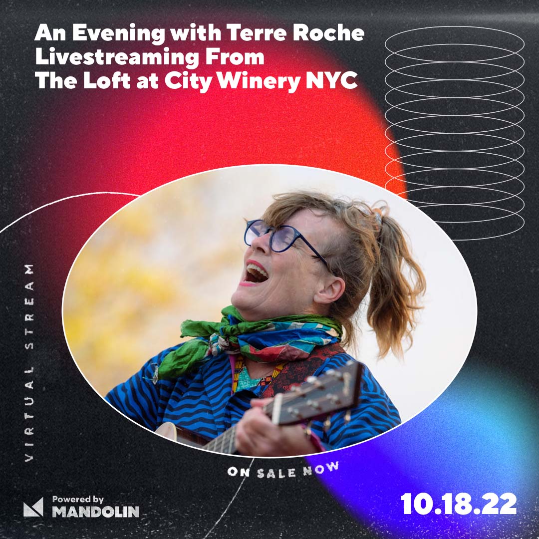 I’m happy to announce that my show at @citywinerynyc on October 18th will be livestreamed through @watchmandolin. All tix come with a 48 hr replay window. Get tix here: boxoffice.mandolin.com/products/terre…  #theroches #terreroche #citywinerynyc #livestreamconcert #livemusic #nycgig #NewAlbum