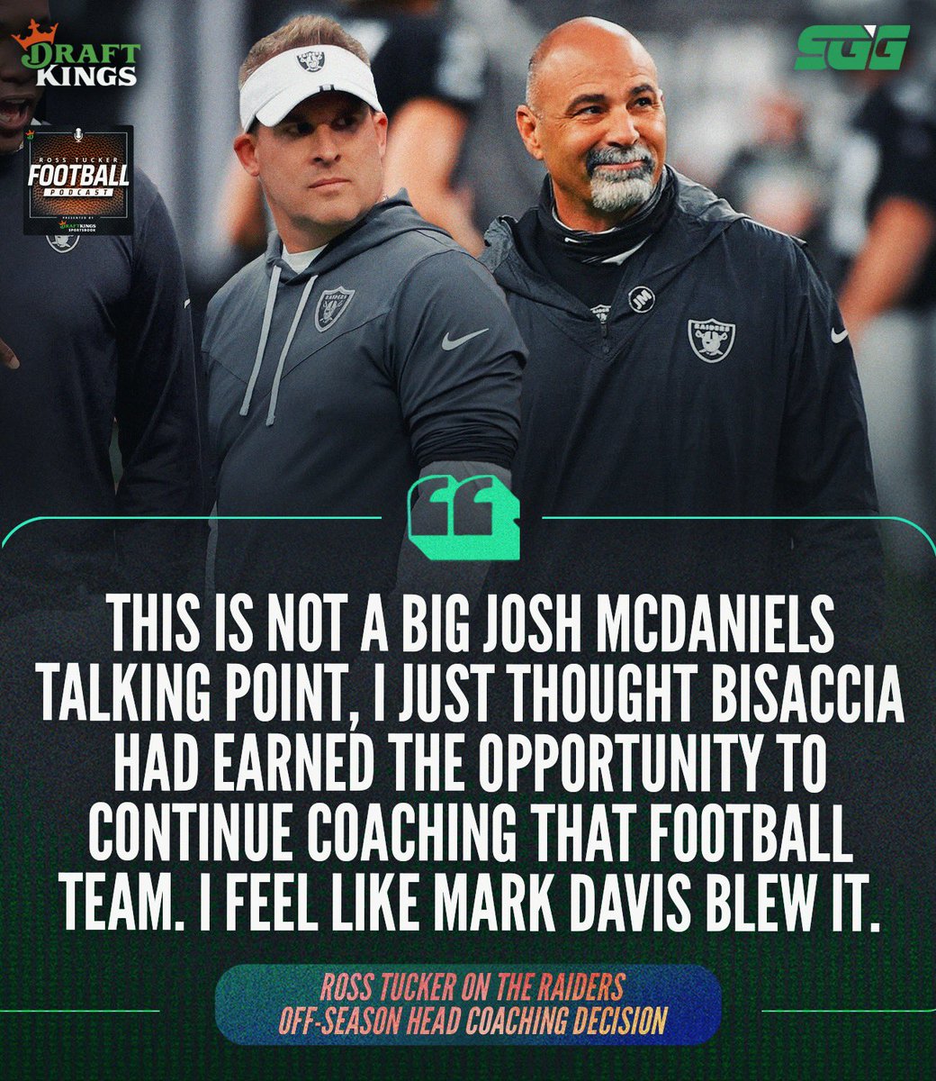 SGG_hq's tweet photo. Would the Raiders be 0-3 if they gave Rich Bisaccia the head coaching job? 🤔

📺 @RossTuckerNFL recaps every game from the Week 3 Sunday slate on the @RossTuckerPod: https://t.co/hug2BWnbkU https://t.co/o97BdT9ng5