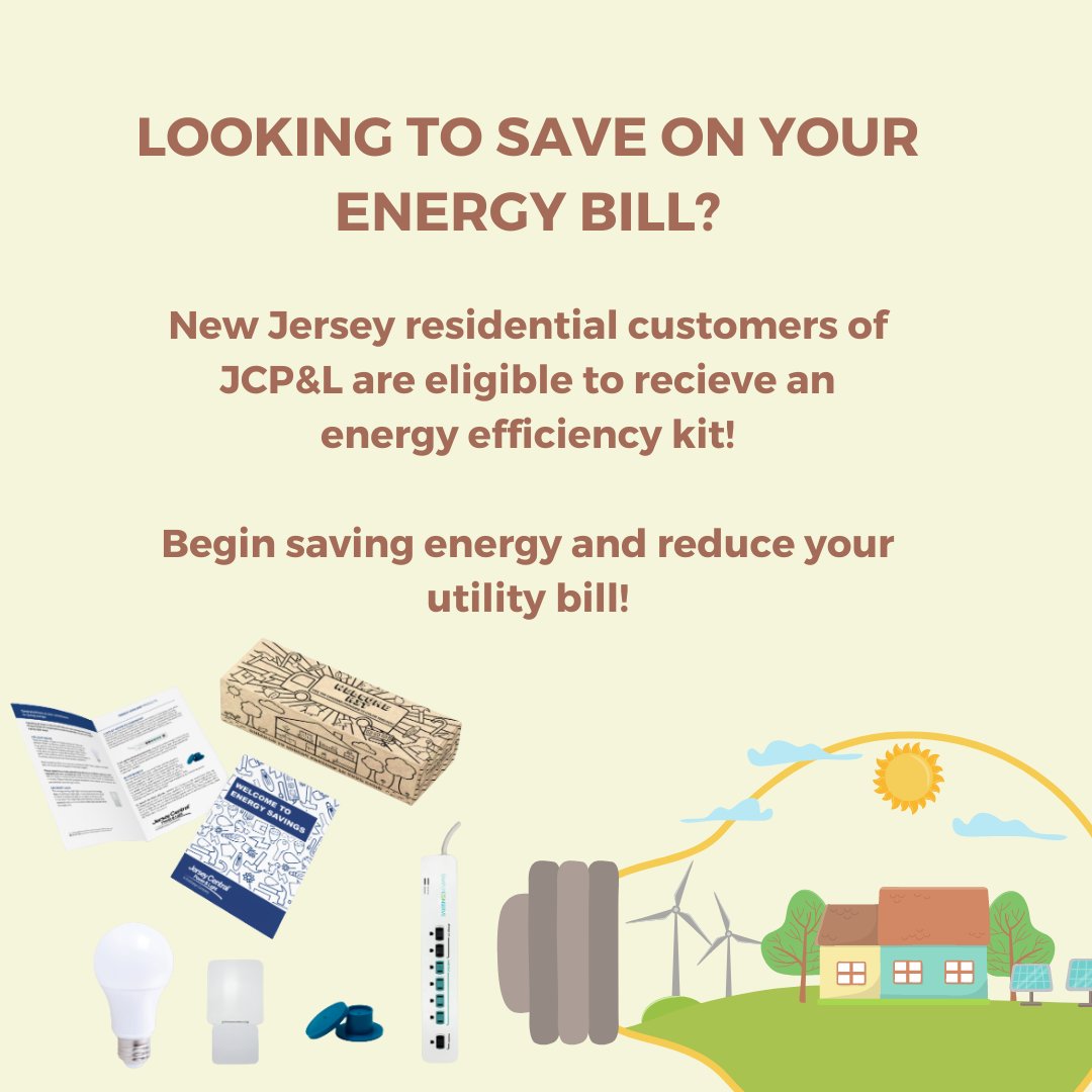 Jersey Central Power &amp; Light is currently offering its' customers energy saving kits! Each kit will include 4 LED lightbulbs and a high quality power strip at no cost to you! Begin saving energy and reduce your utility bill today! 💡 #Jersey