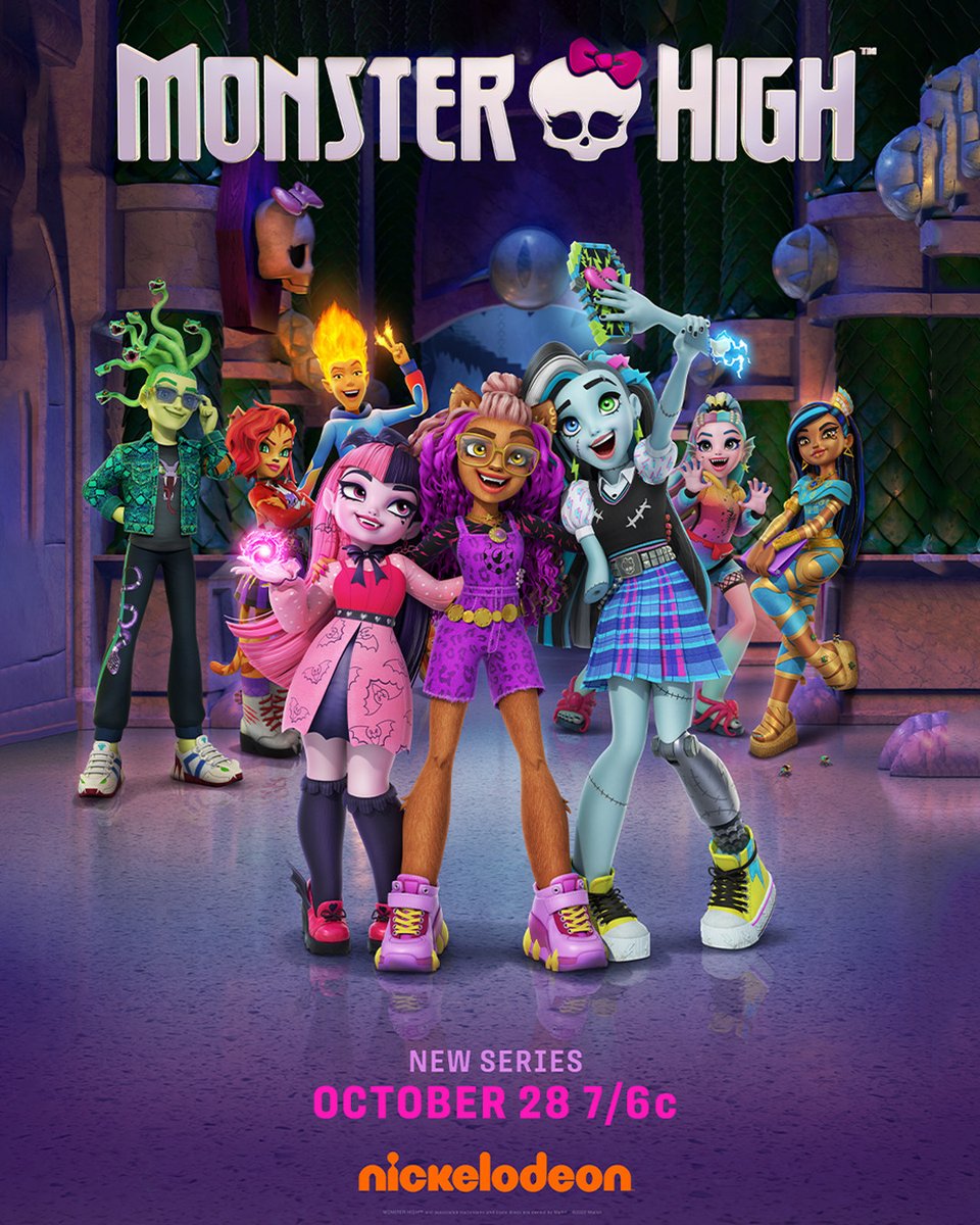 NickAnimation's tweet image. The ghoulest school welcomes a new class of reimagined mon-stars! 💜

@MonsterHigh is coming to @Nickelodeon on October 28