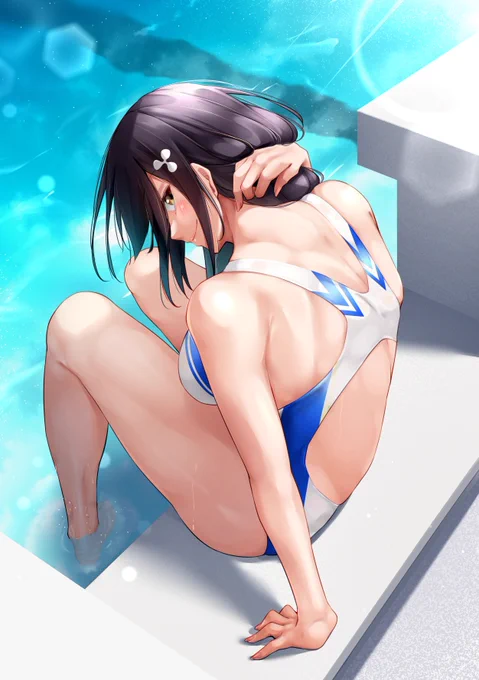 鳥海
#アズレン競泳水着部 #アズールレーン 