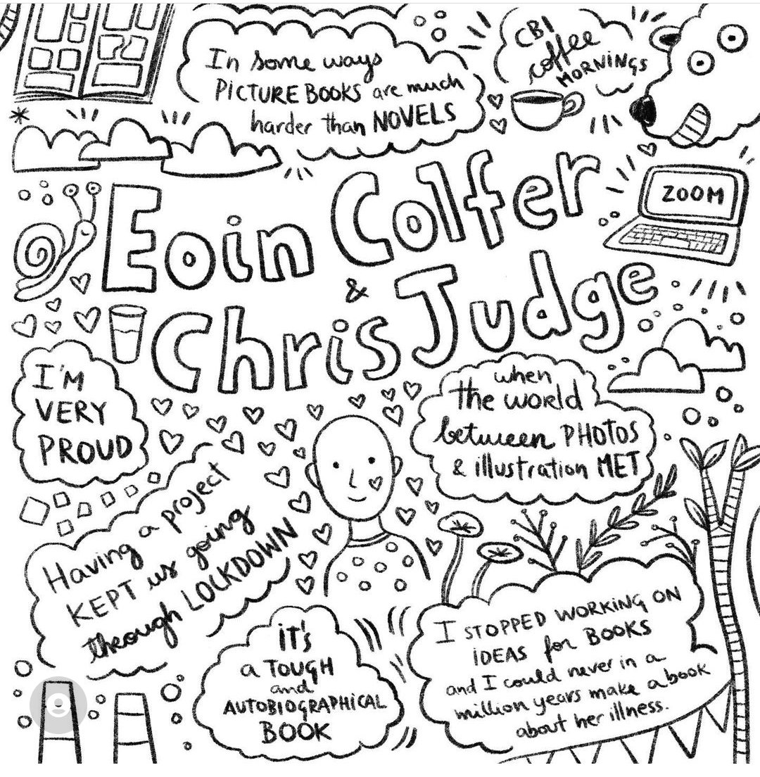 EnniSinead's tweet photo. Gorgeous illustrations by @tarsilakruse to sum up some of the great events at #CBIConf22 😍😍🥰  @KidsBooksIrel @EoinColfer @JosephACoelho #ChildrensBooks https://t.co/oaFWUm5Ecw