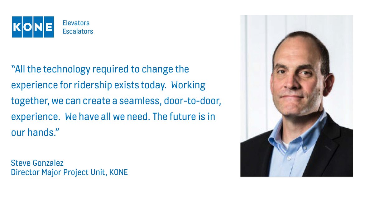 The goal of public transit is an efficient and stress-free commute. <a href="/KONECorporation/">KONE</a>'s Steve Gonzalez is discusses connectivity, AI solutions, and collaboration between stakeholders at UITP North America Forum 2022 uitp.org/events/uitp-no… #PublicTransit #PeopleFlow #Elevators