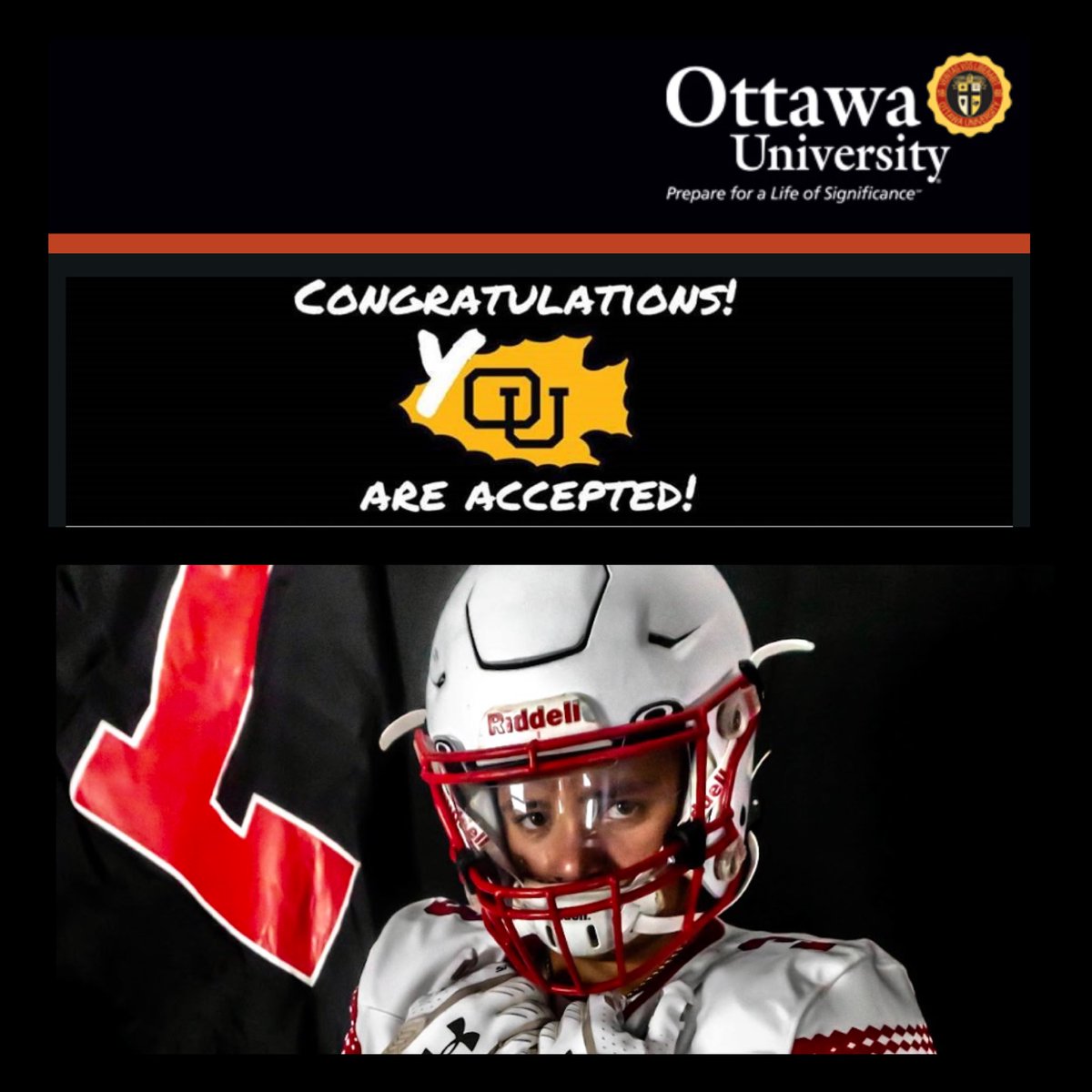 coachMcClain4's tweet photo. Congratulations @Maurice3Mcclain on your second college acceptance letter. #WANDAMADE #PERRYMADE @OttawaU_Pwrlift @CoachNickDavis @CoachHennes @larryblustein @6starfootballFL @CoachBennett55 @coachPJGibbs @EDREED_NP @LaBelleCowboys https://t.co/2HlybUCm1Q