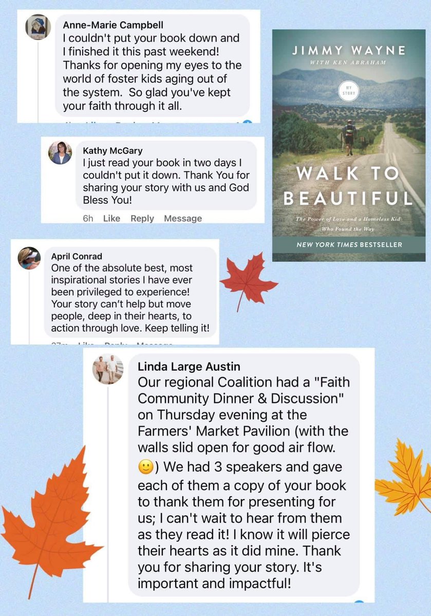 JimmyWayne's tweet photo. Thank you for reading #WalkToBeautiful and sharing your thoughts about the book. 

If anyone is interested in reading this three times New York Times bestseller please order your copy on @amazon ➡️ https://t.co/wESqidYP36 

THANK YOU . https://t.co/gg012sN37E